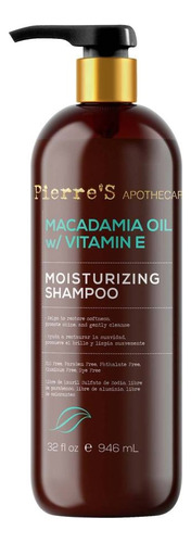  Shampoo Pierre's Apothecary Moisturizing Macadamia 946ml De Macadamia En Botella De 946ml De 946g Por 1 Unidad