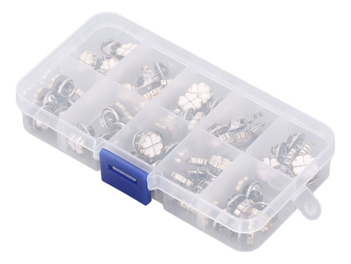 White Four Leaf Clover Button Pins 150 Pcs Anti Emptied