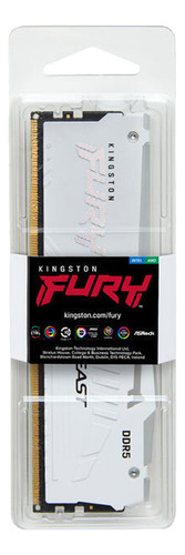 Memoria Ram Kingston Fury Beast White Rgb Ddr5 16gb 6000mt/s