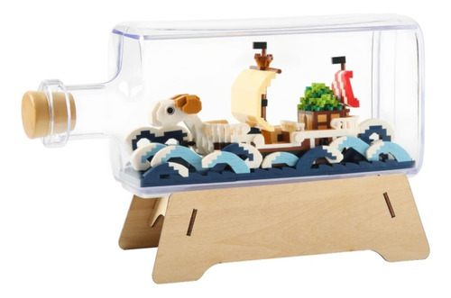 Hi-reeke Going Merry Ship In A Bottle Micro Juego De Bloques
