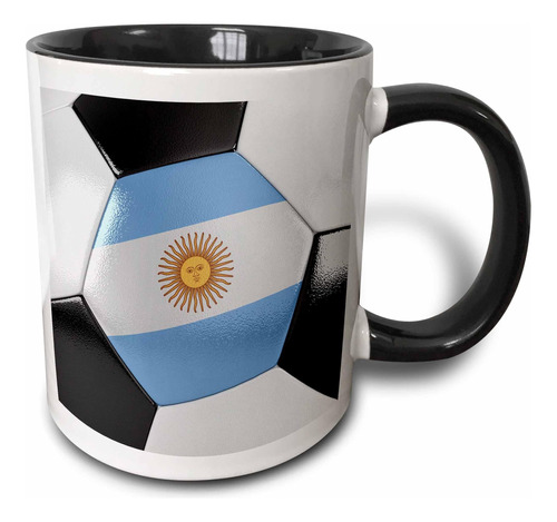 3drose Argentina Balón De Fútbol Taza De Cerámica De Dos Ton