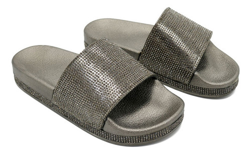 Zapatillas Estilo Diamantes De Imitación Y Sandalias De Suel