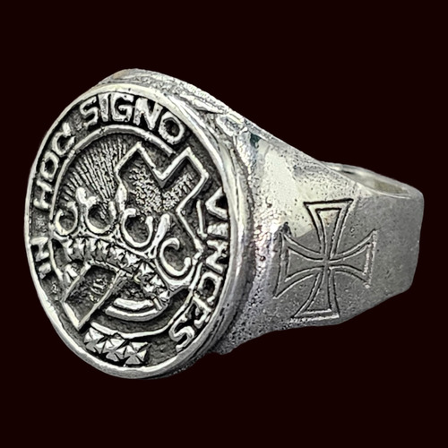 Anillo Templario In Hoc Signo Vinces En Plata Art 307