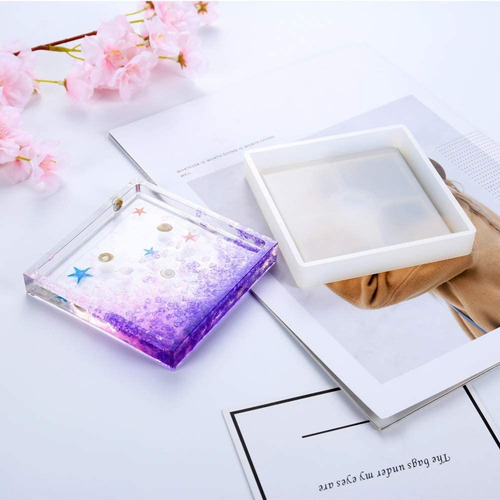 Molde De Silicone Quadrado Cinzeiro Artesanato Resina Epóxi