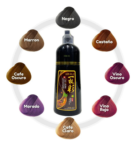 Shampoo Cubre Canas Con Tinte Para Cabello 500ml