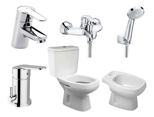 Inodoro Con Mochila Bidet Monaco Griferia Roca Victoria P