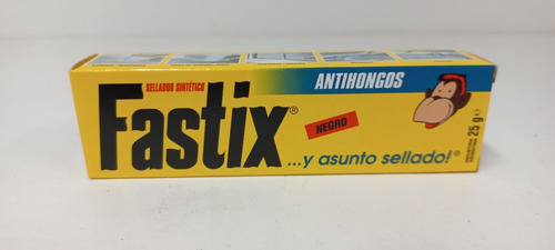 Imagen 3 de 7 de Sellador Sintetico Fastix Antihongos Negro De 25 Grs