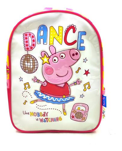 Mochila Escolar Peppa Pig Dance Con Rueditas Infantil Wabro 
