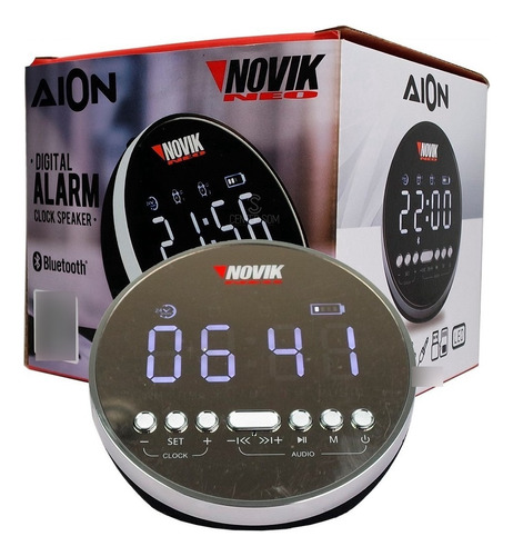 Radiodespertador digital Bluetooth con alarma Aion - Novik Neo