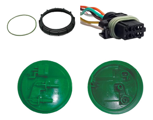 Conector + Trava + Tampa Flange Da Bomba Logan Sandero Flex