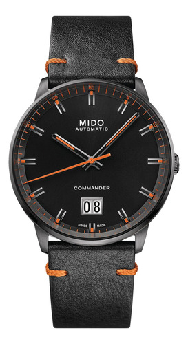 Reloj pulsera Mido M021.626 con correa de cuero color negro