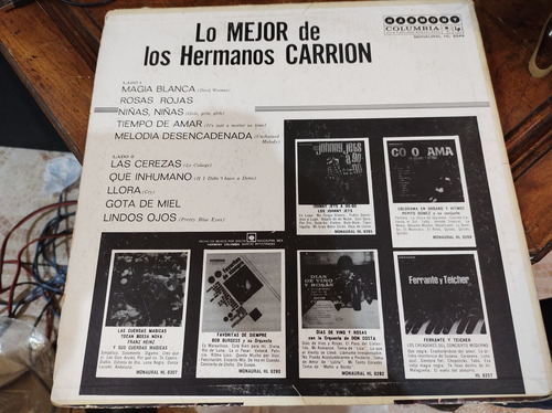 Los Hermanos Carrión Lo Mejor Vinyl,lp,acetato (Usado)