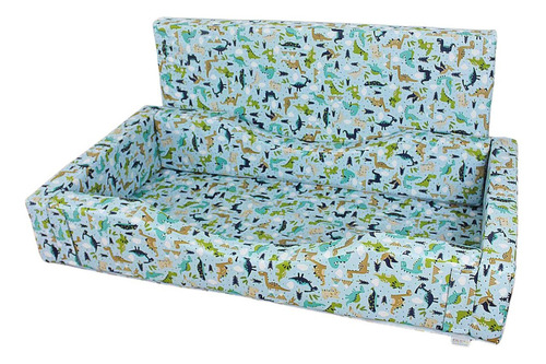 Caminha Espumada Colchão De Dinossauro 1m50m X 80cm X 25cm Cor Azul