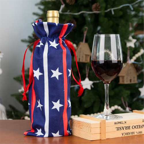 Juego De Botellas De Vino X Día De La Independencia, Bolsa P