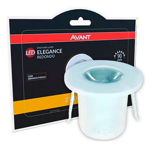 Spot Led Mini Redondo Branco 1,5w 2700k Embutir Bivolt Avant Cor Branco-quente 110V/220V