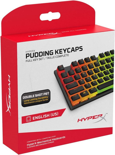 Teclas Hyperx Pudding Keycaps Para Teclado Mecánico Idioma Us Color Del Teclado Negro