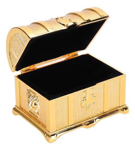 Joyero De Cofre De Tesoro Retro De Estilo Europeo Dorado