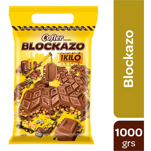 Blockazo X 1 Kg Chocolate Gigante 1000g Arcor Cofler