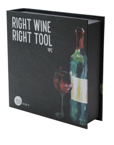 Conjunto Para Vinhos Em Aço Inox Com 04 Peças - Bon Gourmet