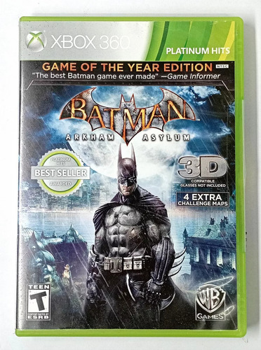 Batman Arkham Asylum Game Of The Year Edtn Xbox 360 Retromx (Usado)