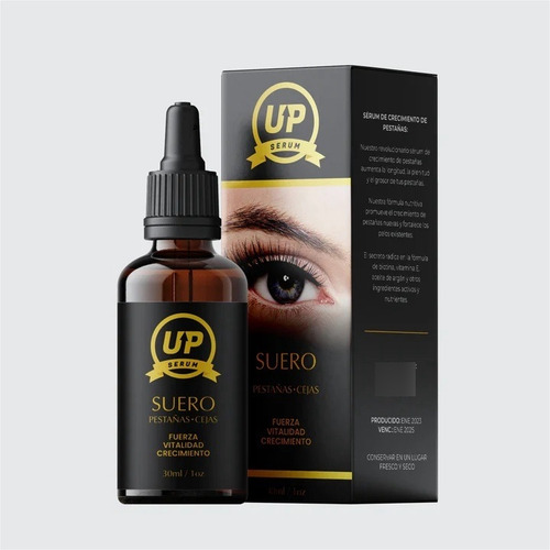 Suero De Pestañas Y Cejas Up Serum 30 Ml Crecimiento, Fuerza