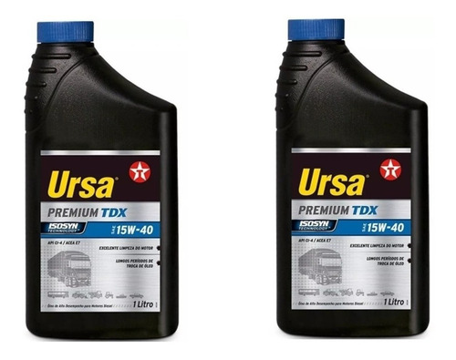 Óleo Do Motor Texaco Ursa Ci-4 15w40  2litros