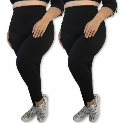 Kit Belmento: Calça Legging Arrastão + Calça Legging Básica Academia -  Feminina em Promoção