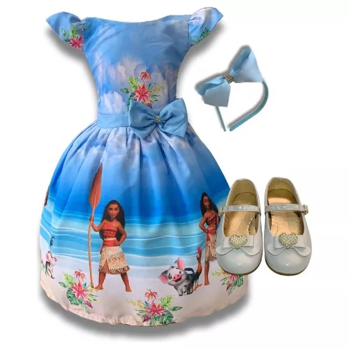 Vestido Moana Baby Do RN a 1 ano de - Sonhos de Princesa