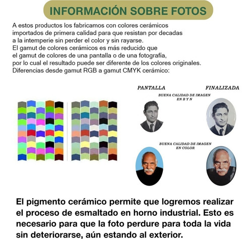Imagen 2 de 10 de Placa Marmol Grabada 70x40cm. Para Cementerio + Foto 14x10