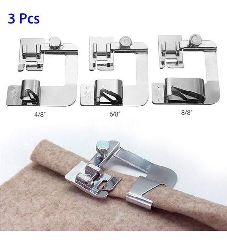 Imagen 6 de 6 de Kit De Prensatelas De Dobladillo Plano - Máquina Familiar