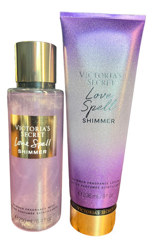 Set Victoria's Secret Crema Y Body Mist Love Spell Shimmer