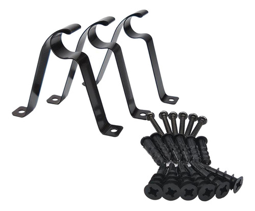 2 X 3 Soportes Ajustables Para Barra De Cortina De 2 Piezas