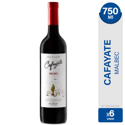 Vino Cafayate Malbec Etchart 750ml Tinto - 01mercado