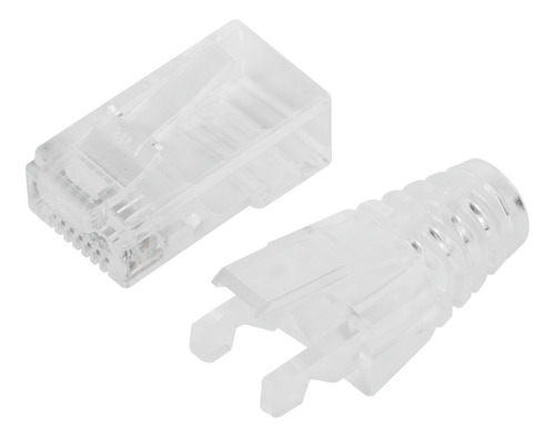 Bote Con 50 Plugs Pass Through Rj45 Cat6 Sin Blindaje