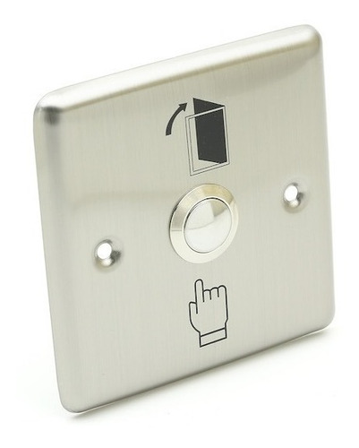 Boton De Salida Pulsador Control Acceso Metalico Puerta