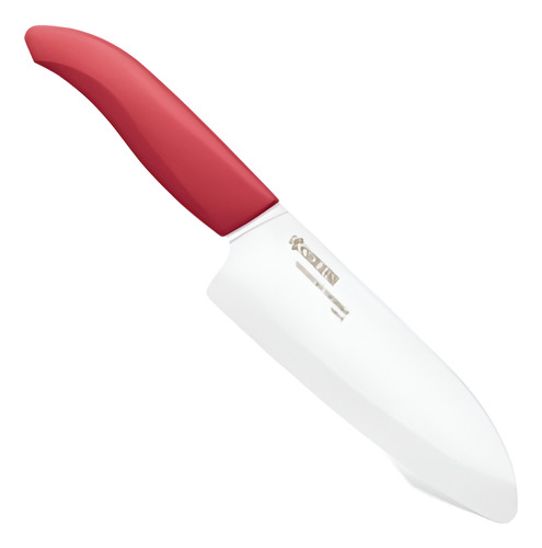 Cuchillo Santoku 14cm Rojo