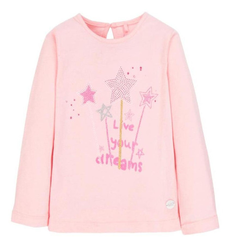 Polera Ml Prim Rosa Niña 4kids