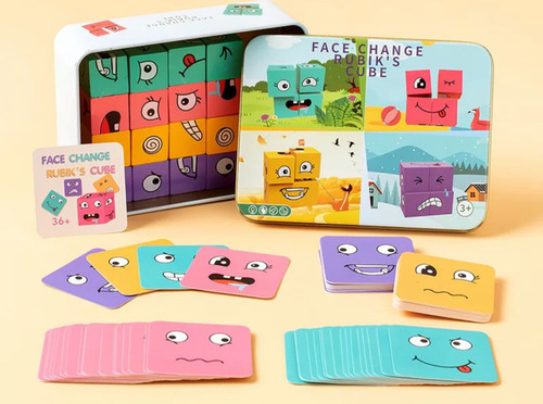 Juego Expresión Cubo Para Niños De Cambia Cara