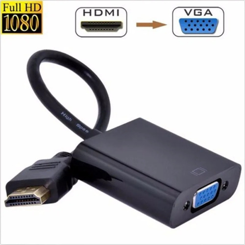 Imagen 6 de 6 de Convertidor Hdmi Macho A Vga Hembra Salida Video Adaptador