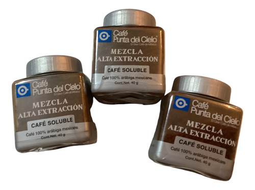 Café Soluble Punta Del Cielo Mezcla Alta Extracción 40g X3