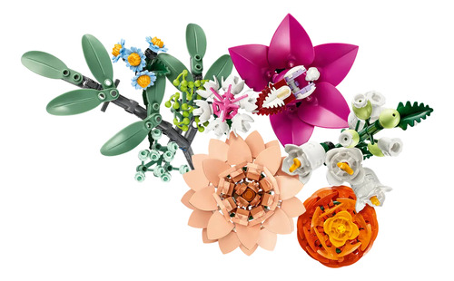Kit Lego Botanical Ramo De Flores Fantasía En Rosa 10342 749 Flores