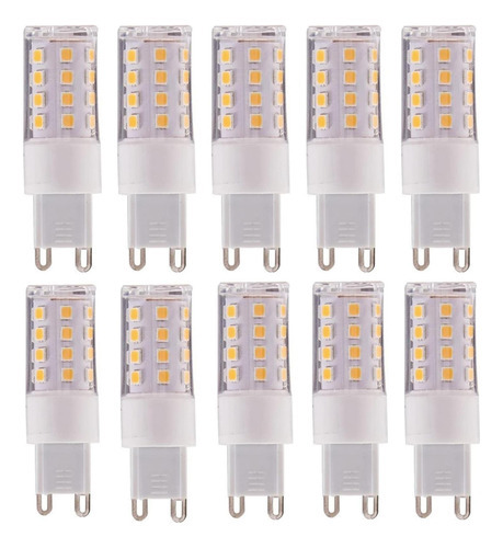 Kit 10 Lâmpadas Filamento De Led G9 3000k Branco Quente