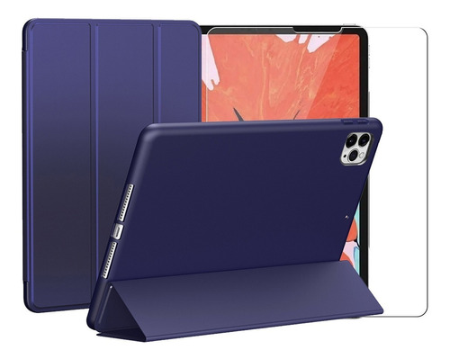 Funda Protector Smart Tpu Para iPad Pro 12.9 2020 + Vidrio