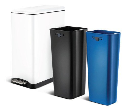 Basurero De Cocina 50 Litros Acero Inoxidable Con Forro Dobl