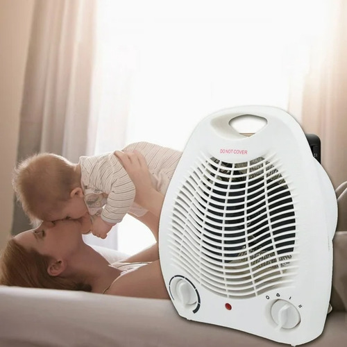 Caloventilador De Escritorio Calentador Pequeño 2000w Blanco