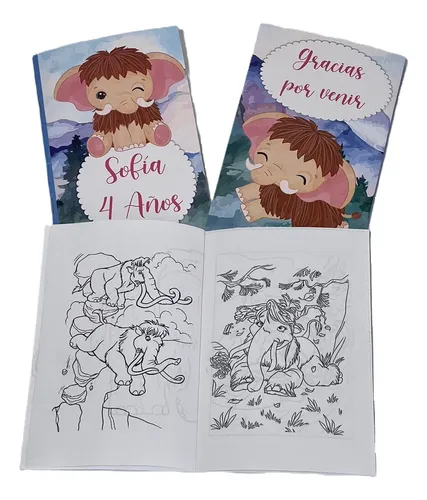 Souvenir Librito Colorear Personalizado X 10 Baby Mamut
