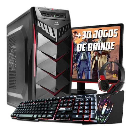 Pc Gamer Completo I3 Bluecase Gabinete C/ Leds Frete Gratis!