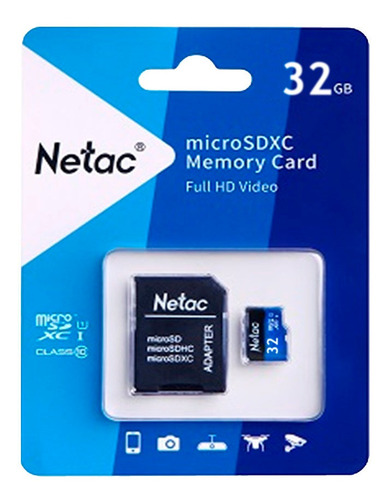 Cartão Memória Microsd 32gb 80mb/s Netac C Adap