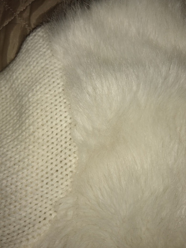 Saco Sacón Cardigan Lana Con Piel Sintética L