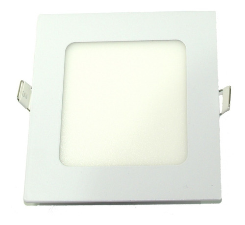 Panel Plafon 12w Led Embutir Techo Blanco Cuadrado Luz Fria